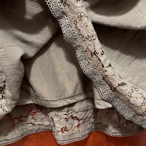 Zac & Rachel Olive Green Lacey 2X Dress - Picture 6 of 8